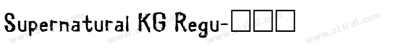 Supernatural KG Regu字体转换